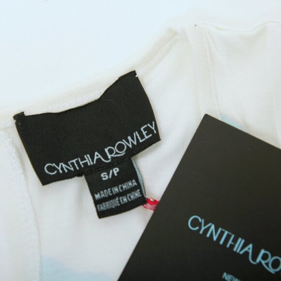 NWT Cynthia Rowley Watercolor Leaf Print Tank Top - Picture 7 of 10